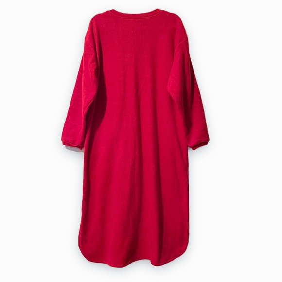 Vintage | Fleece Cozy Snowman Pajamas Nightgown Sleep Shirt - Picture 2 of 8